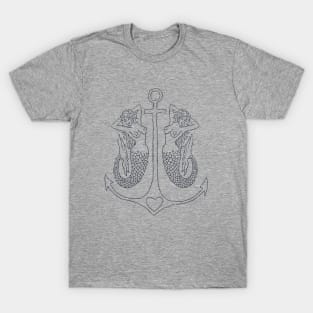 Anchor Mermaids (On Light) T-Shirt